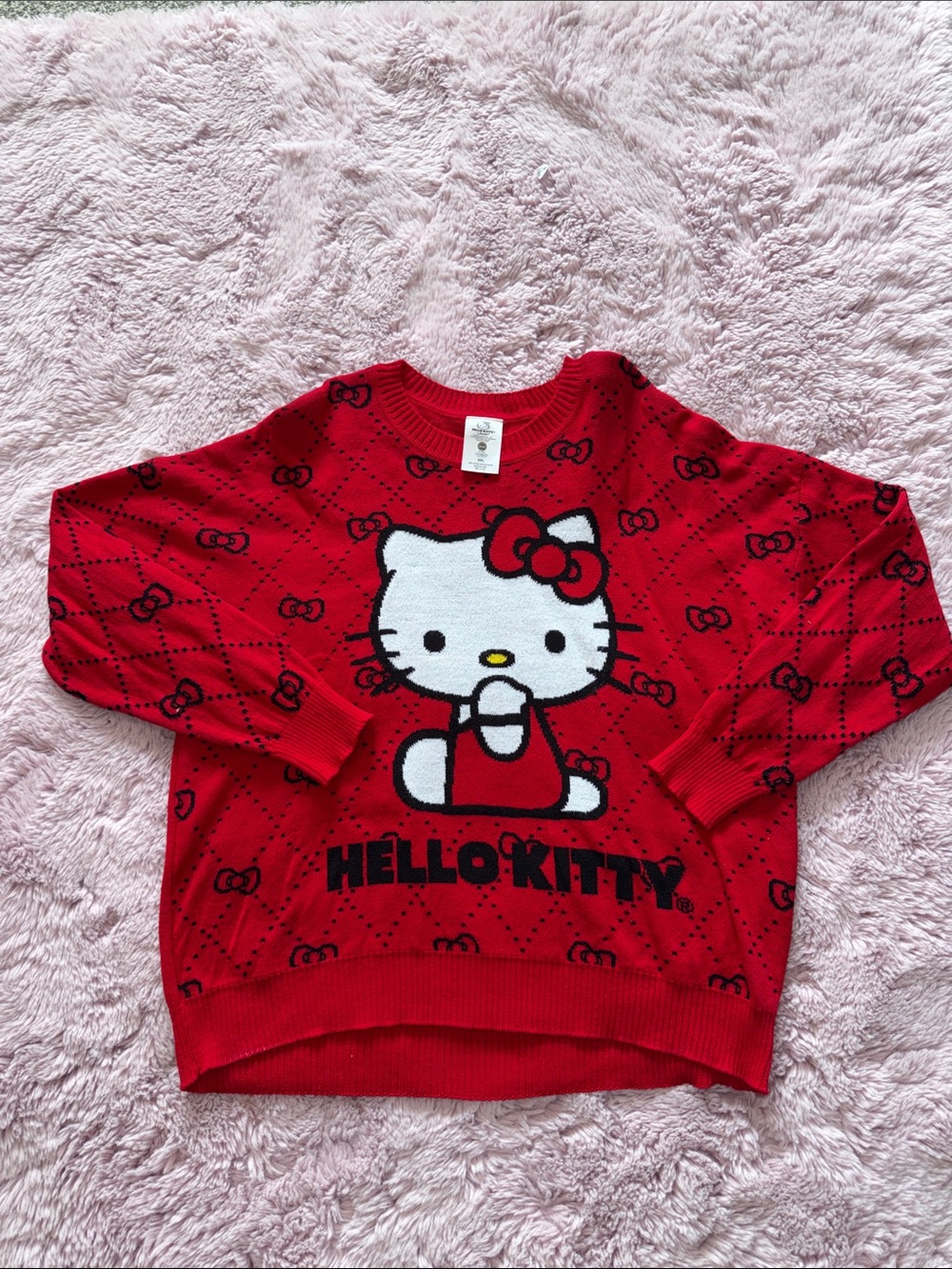 Hello Kitty Red Womens Sweater Top